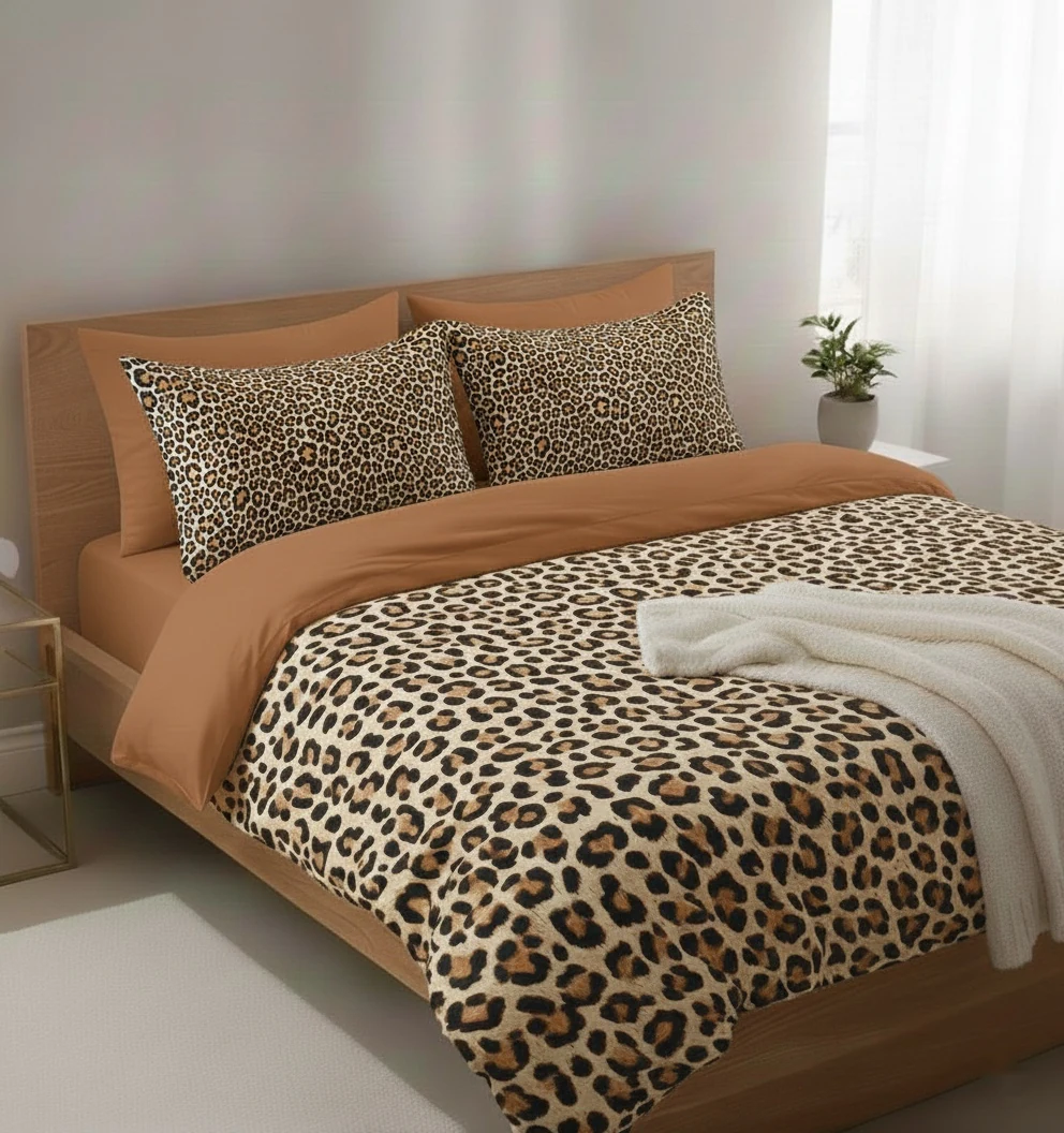 Leopar desenli nevresim
